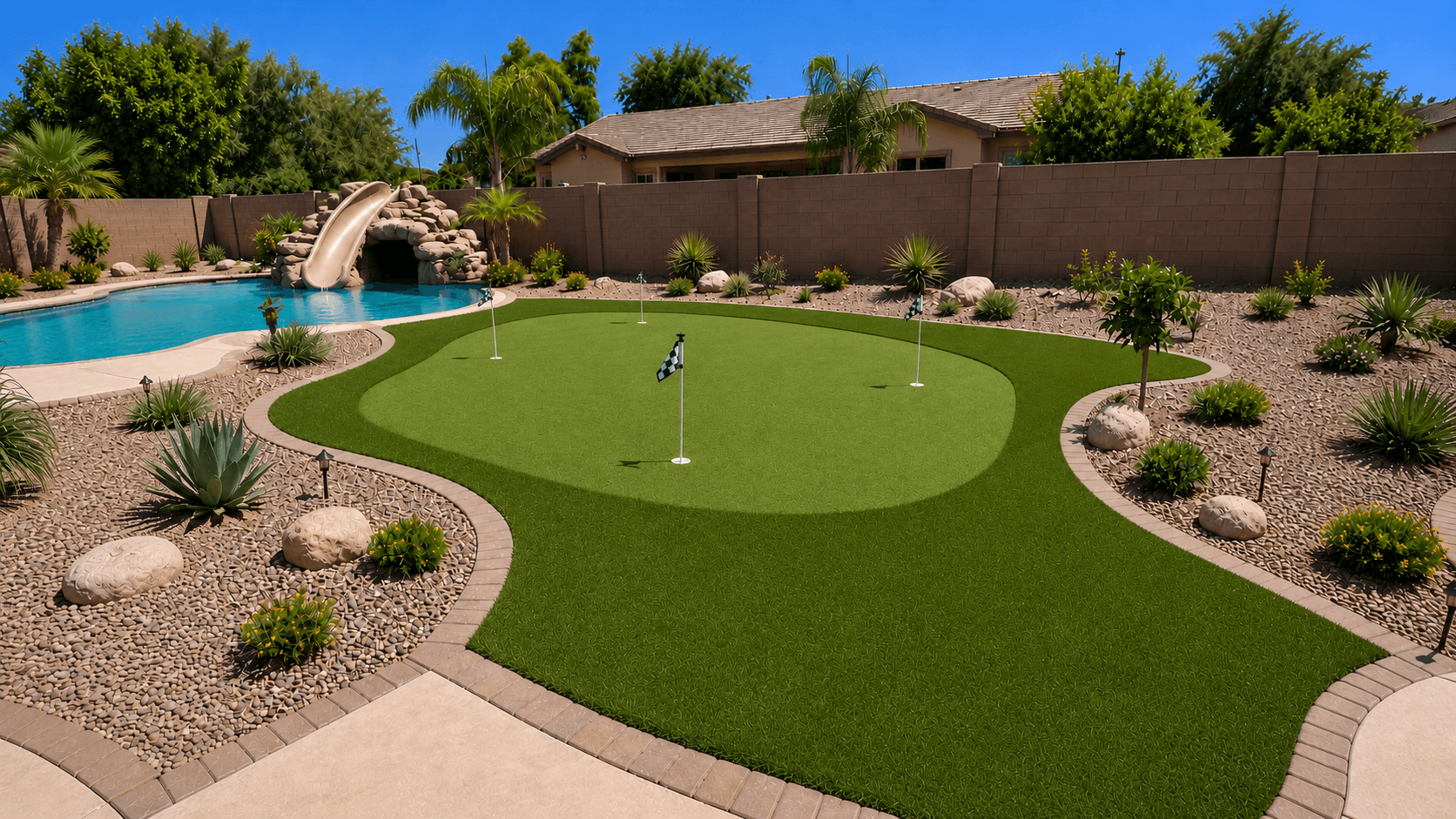 After — completed multi-hole putting green — Chandler, AZ