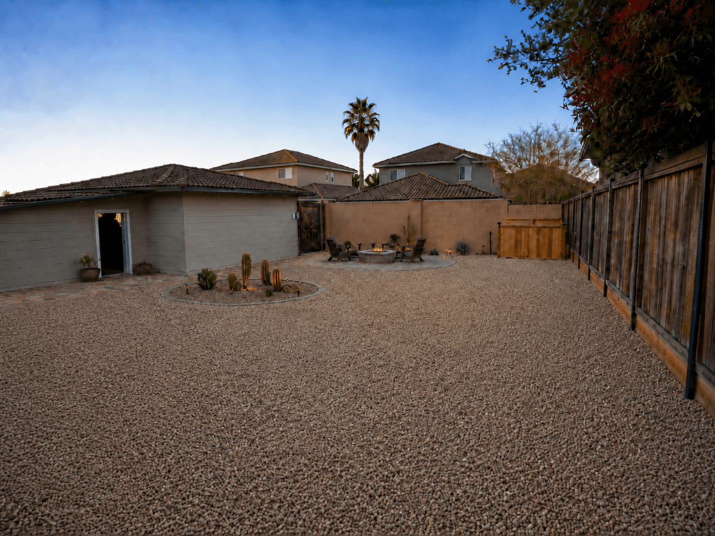 Before — unused yard space before putting green install — East Valley, AZ