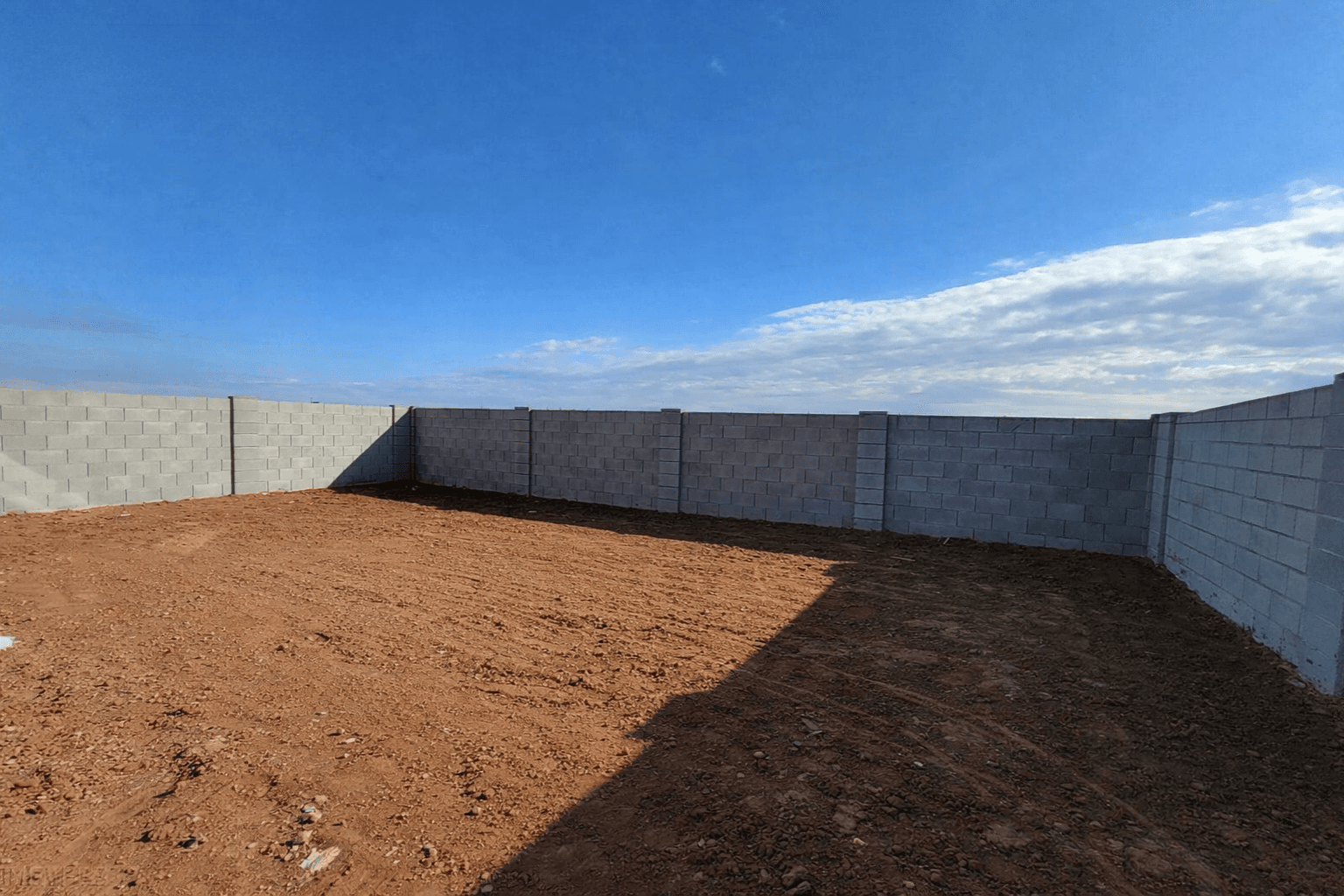 Bare scraped lot before LandUp installation — Chandler AZ