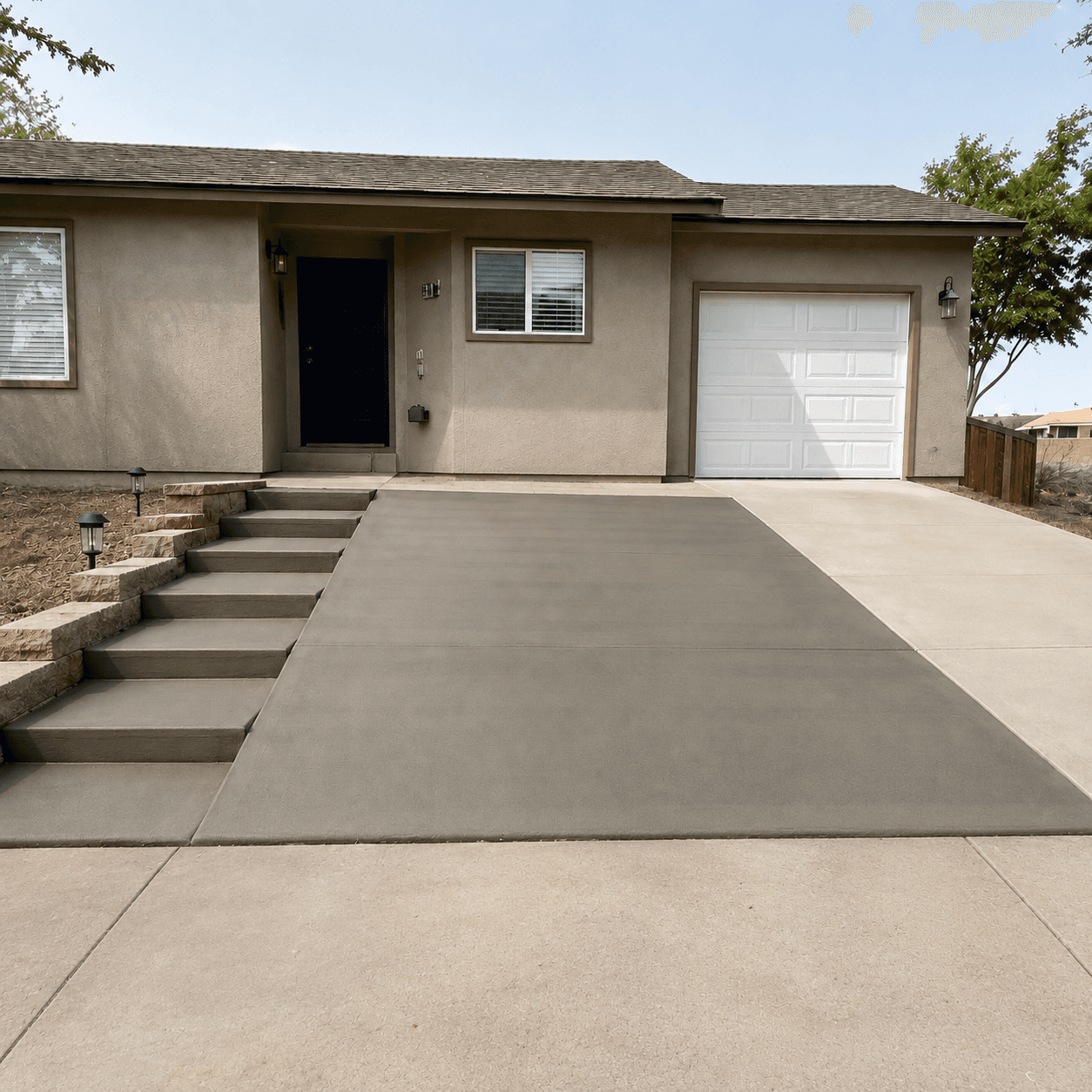 Steps & Transitions — LandUp concrete installation, Phoenix AZ