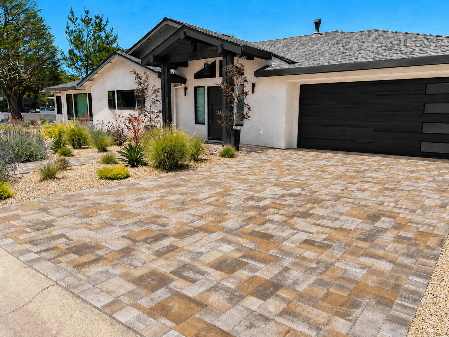 Front entry pavers and curb appeal — Queen Creek, AZ
